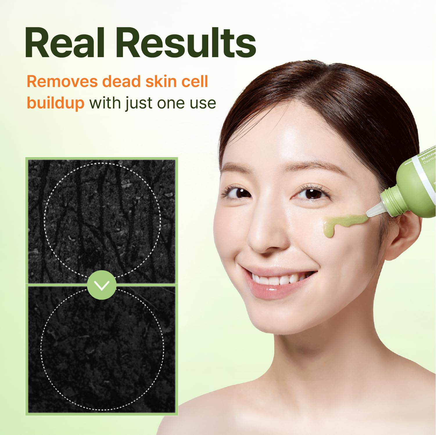 Centellian 24 face exfoliator gel texture close up featuring micro charcoal capsules