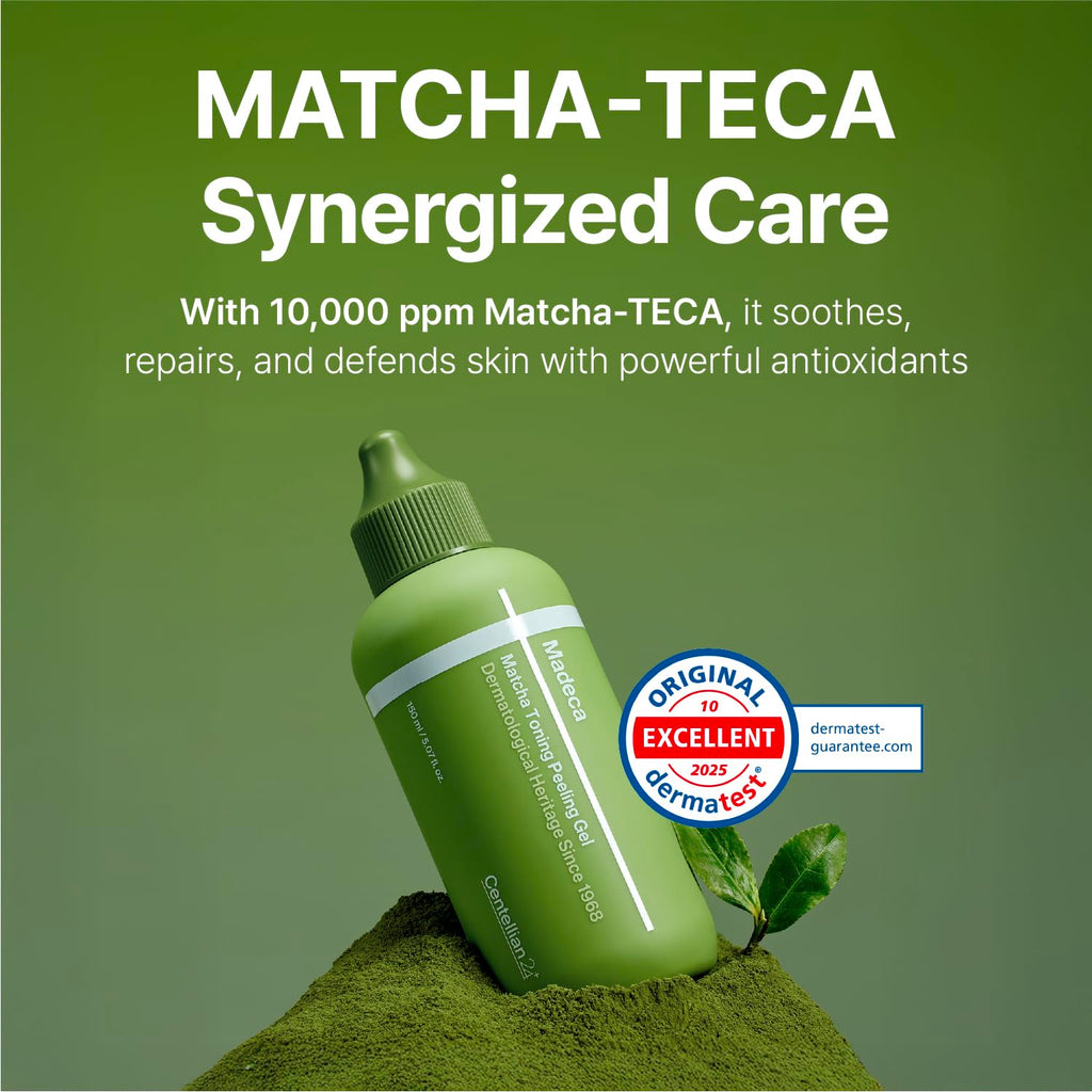 Centellian 24 Madeca Matcha Toning Peeling Gel applied on hand