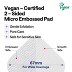 Mediheal exfoliating pad applied on skin for demonstration
