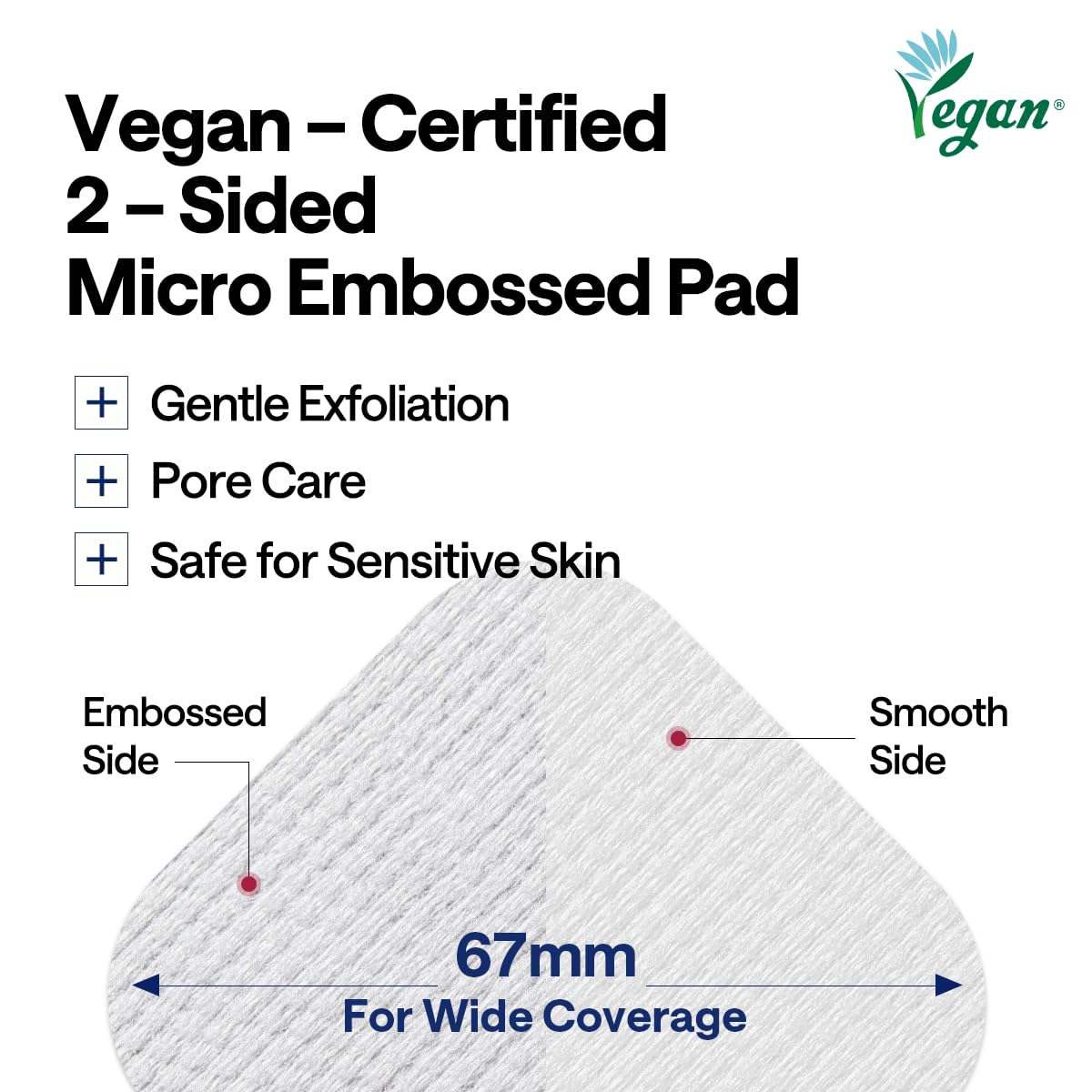 Mediheal exfoliating pad applied on skin for demonstration