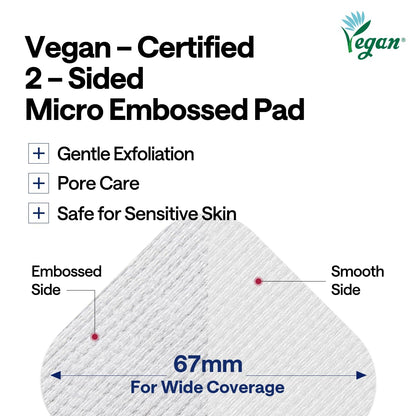 Side view of the 200ml packaging detailing the non sensitive vegan certified daily peeling formula