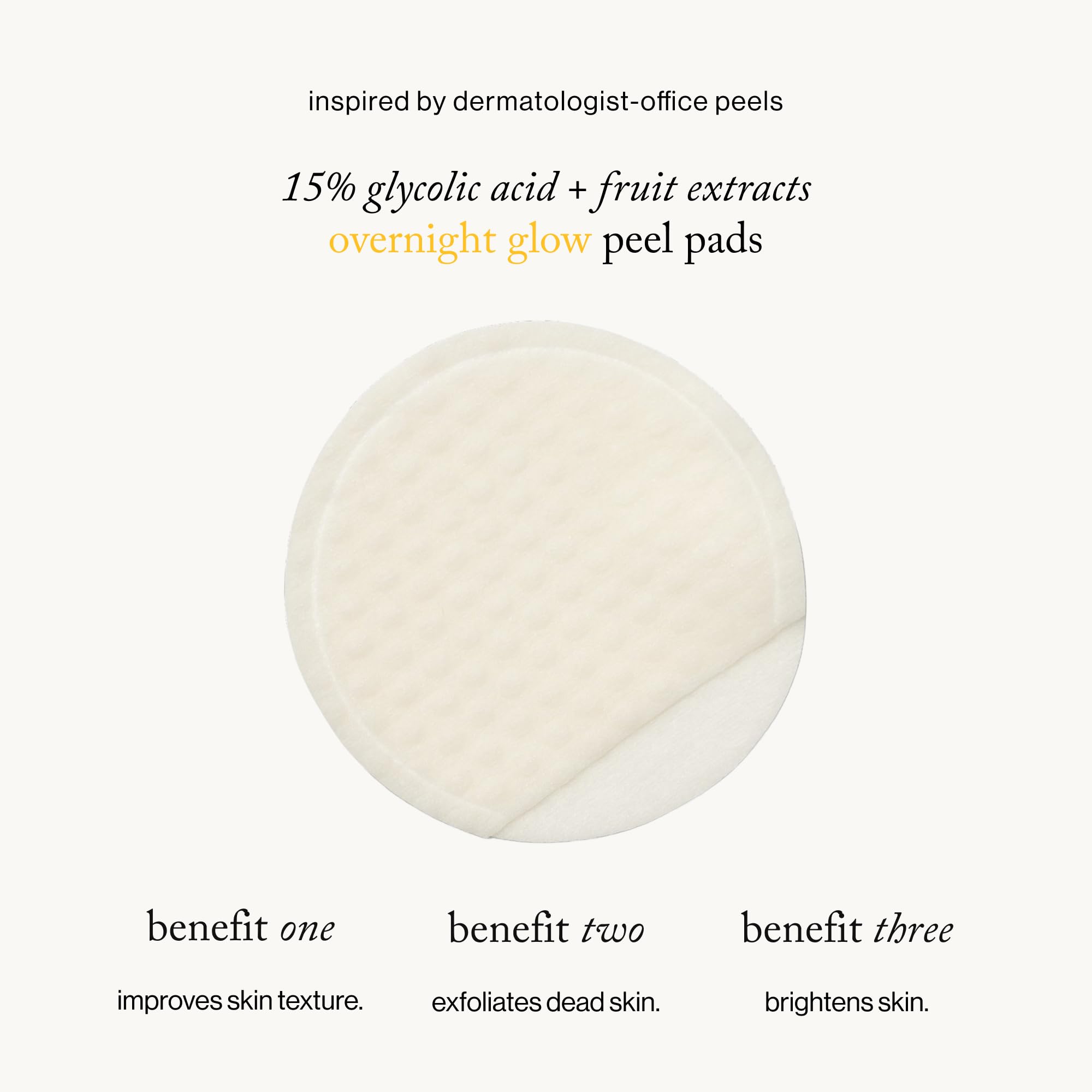 Goop Beauty GOOPGLOW overnight facial peel single treatment pad packet close up