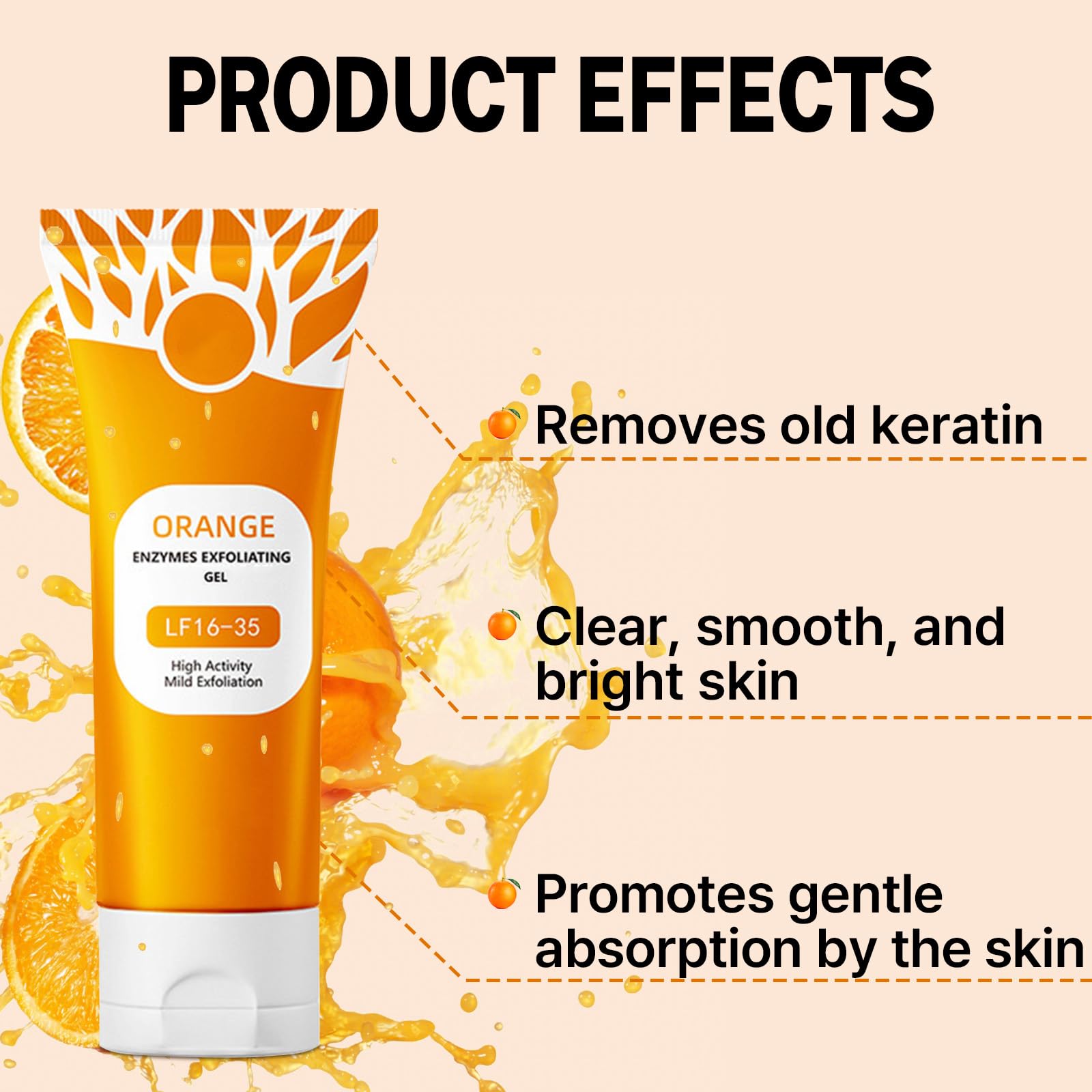 Qixfyze gentle dead skin remover gel back label showing usage instructions