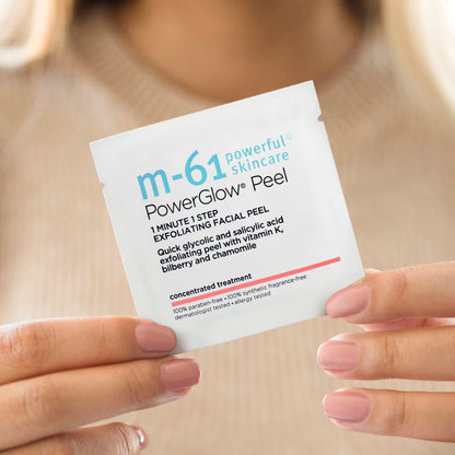 M-61 advanced skincare glycolic and salicylic acid peel ingredients panel