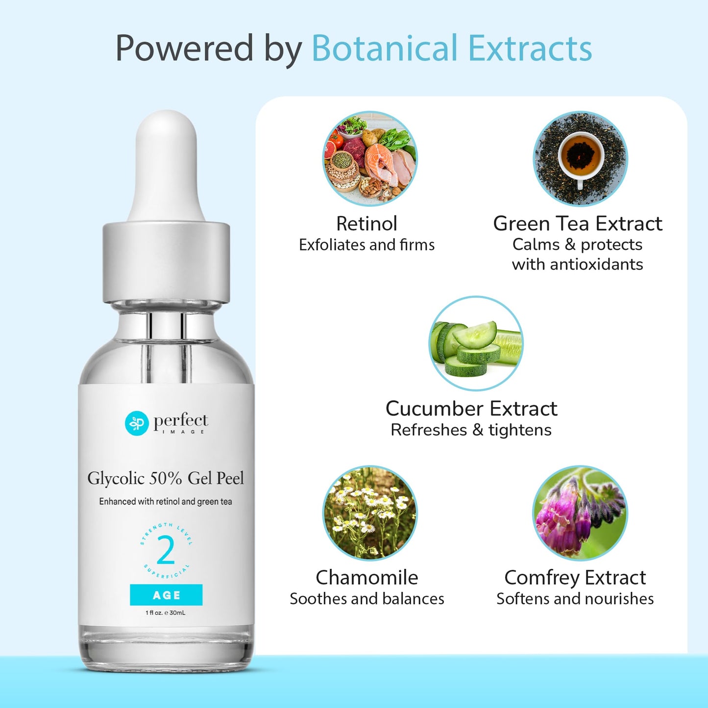 Perfect Image Glycolic 50 Percent chemical peel liquid gel texture close up
