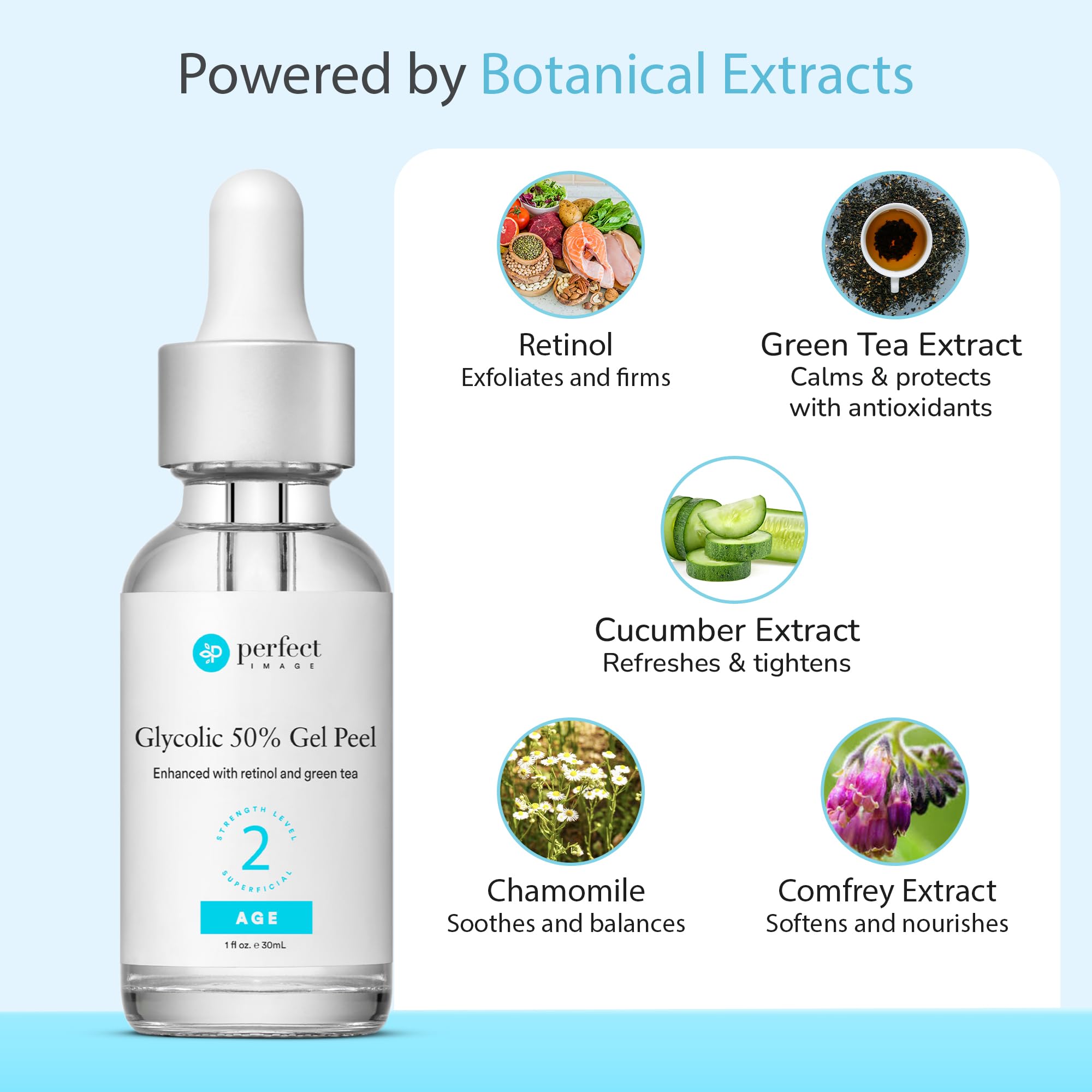 Perfect Image Glycolic 50 Percent chemical peel liquid gel texture close up