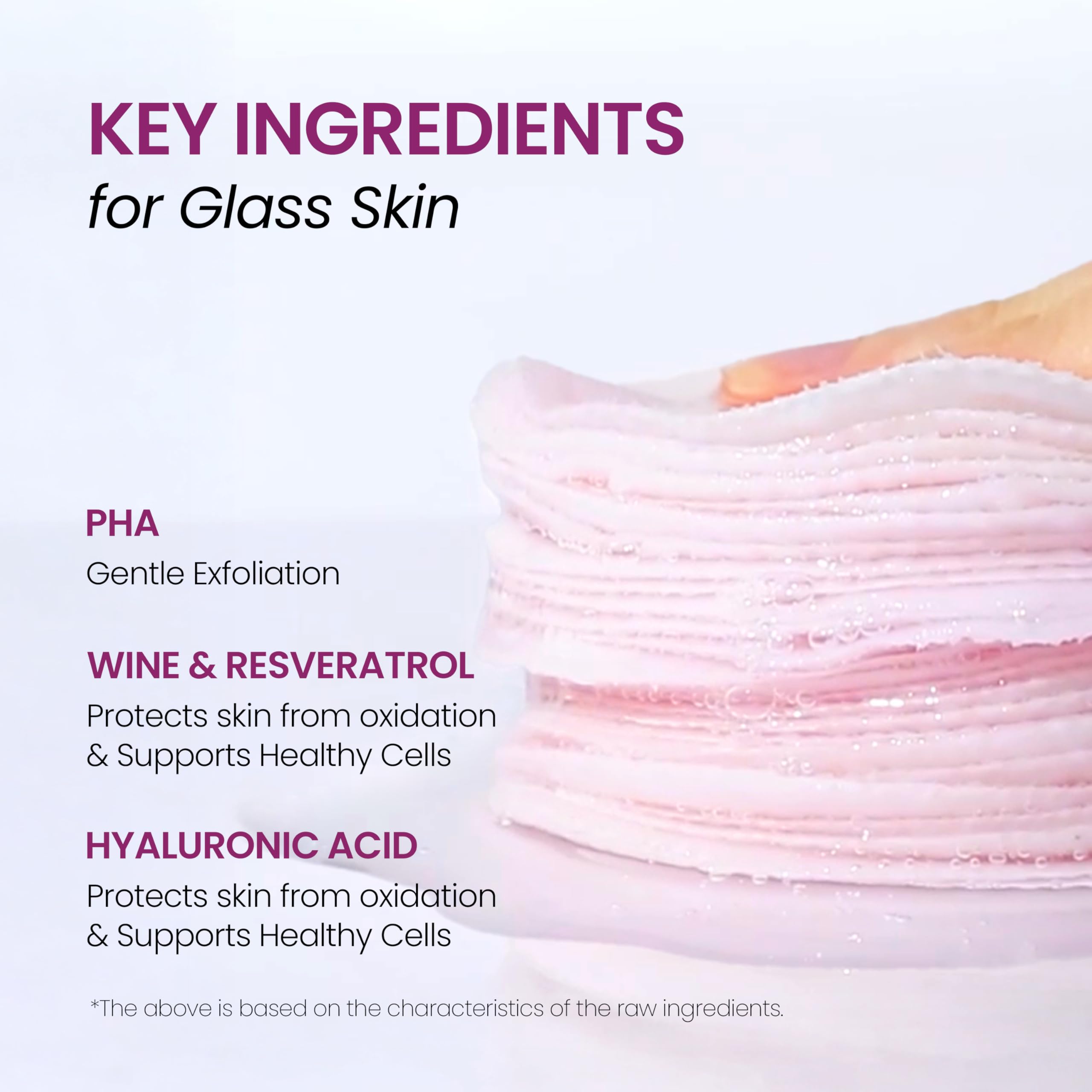 Three layer pure cotton gauze pad for dual texture skin exfoliation