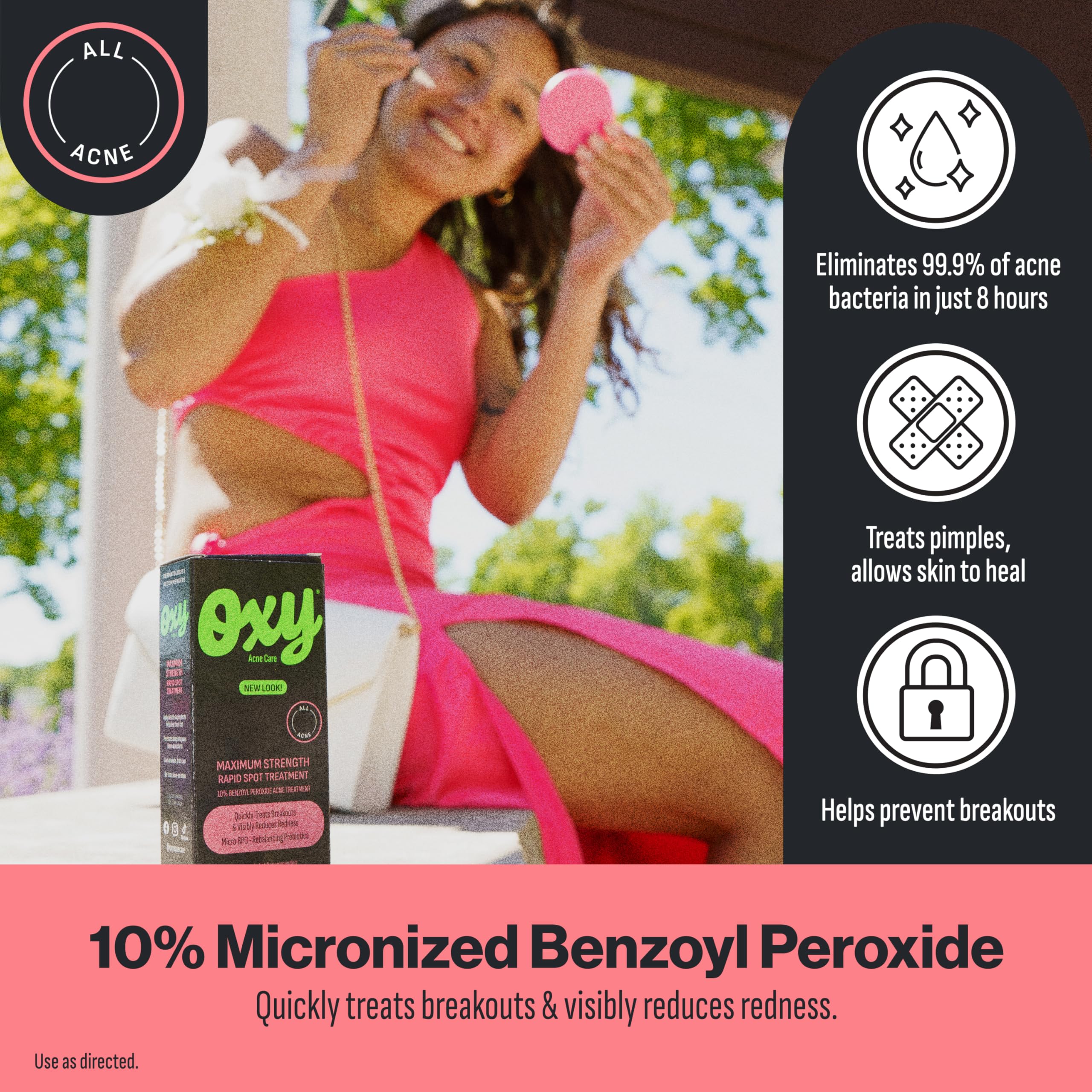Oxy Advanced Care pimple cream for face and body blemish removal.
