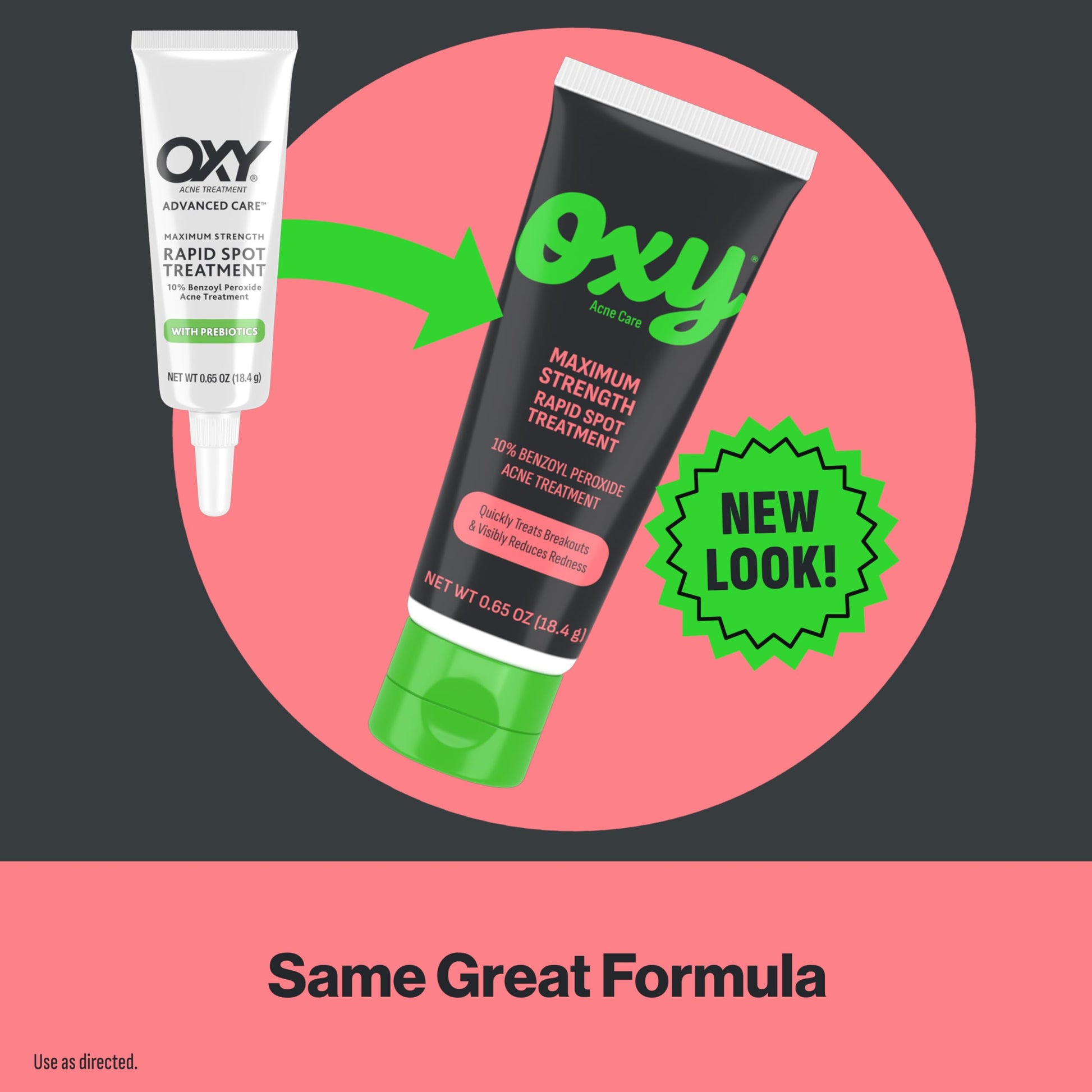 Dermatologist recommended Oxy prebiotic blemish cream for balancing skin microbiome.