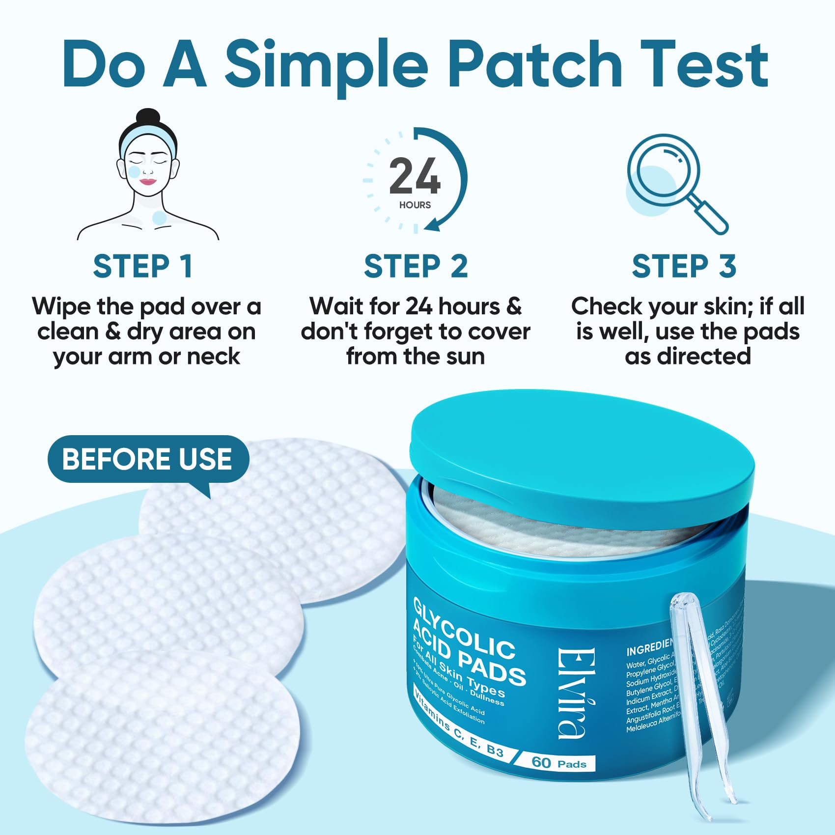 Elvira niacinamide and vitamin enriched acne control pads lifestyle setup