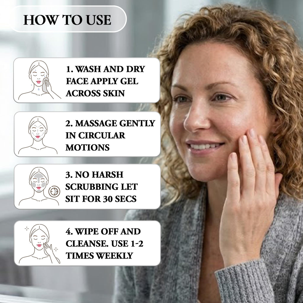 Vivo Per Lei facial peeling gel lifestyle shot on bathroom counter