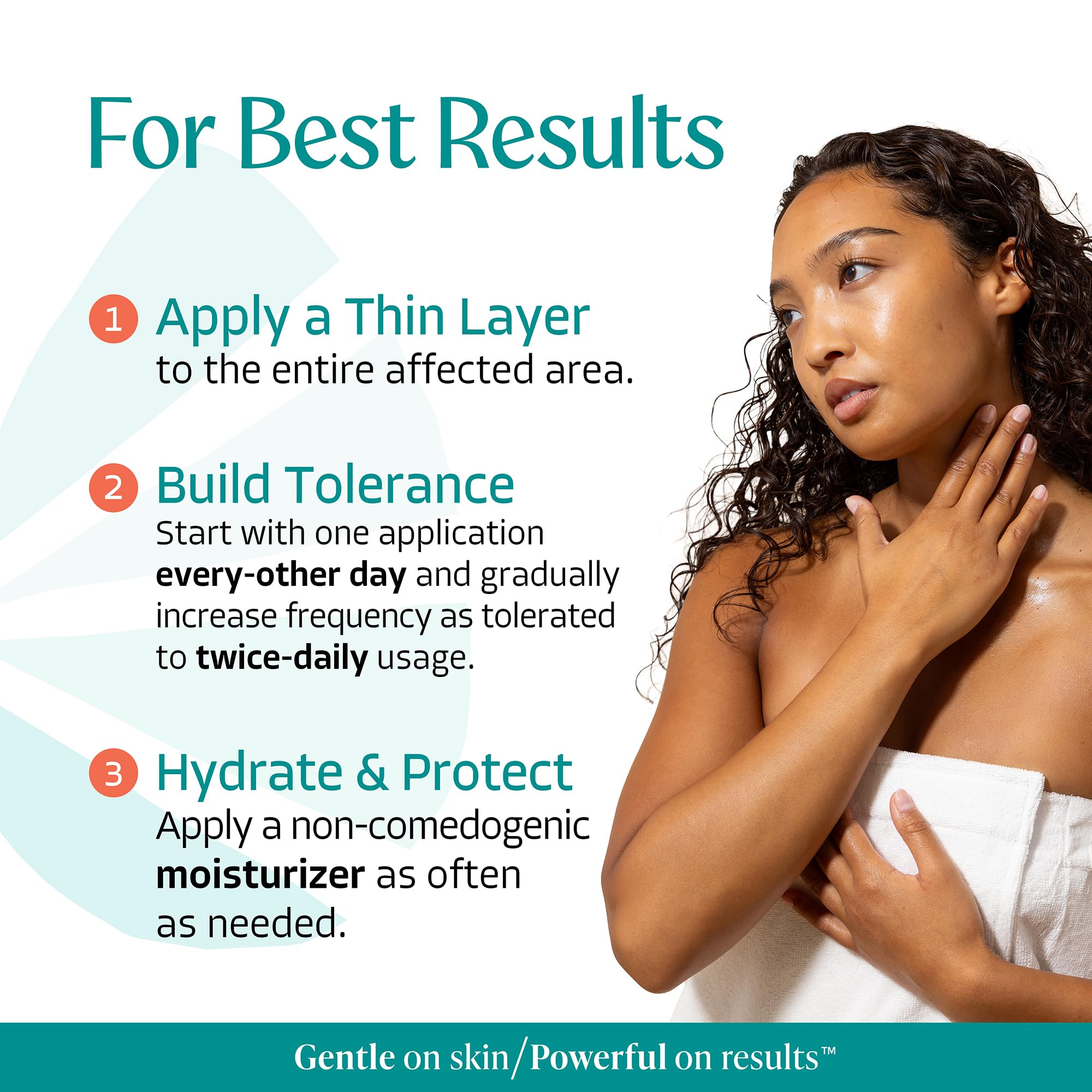 Almond Clear advanced level two acne treatment serum package directions and ingredients panel.