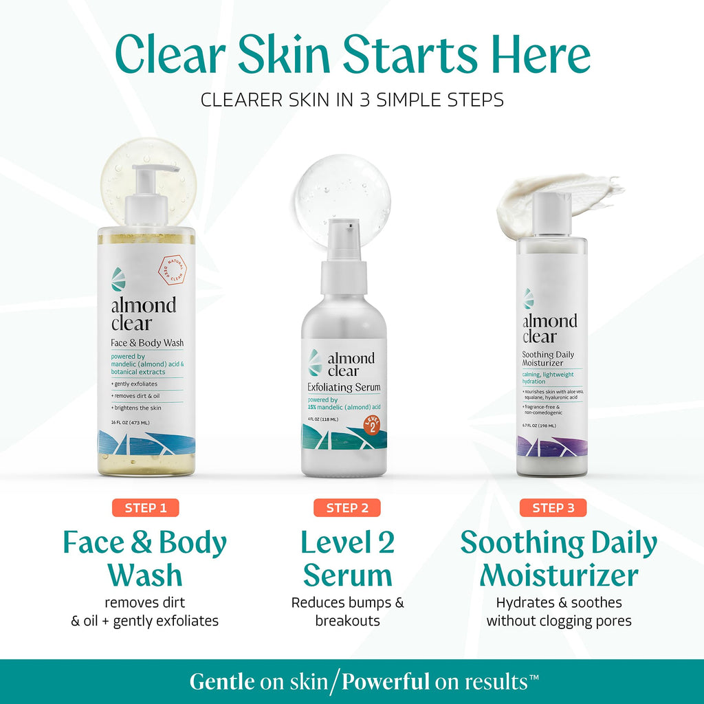 Almond Clear body clearing serum box packaging