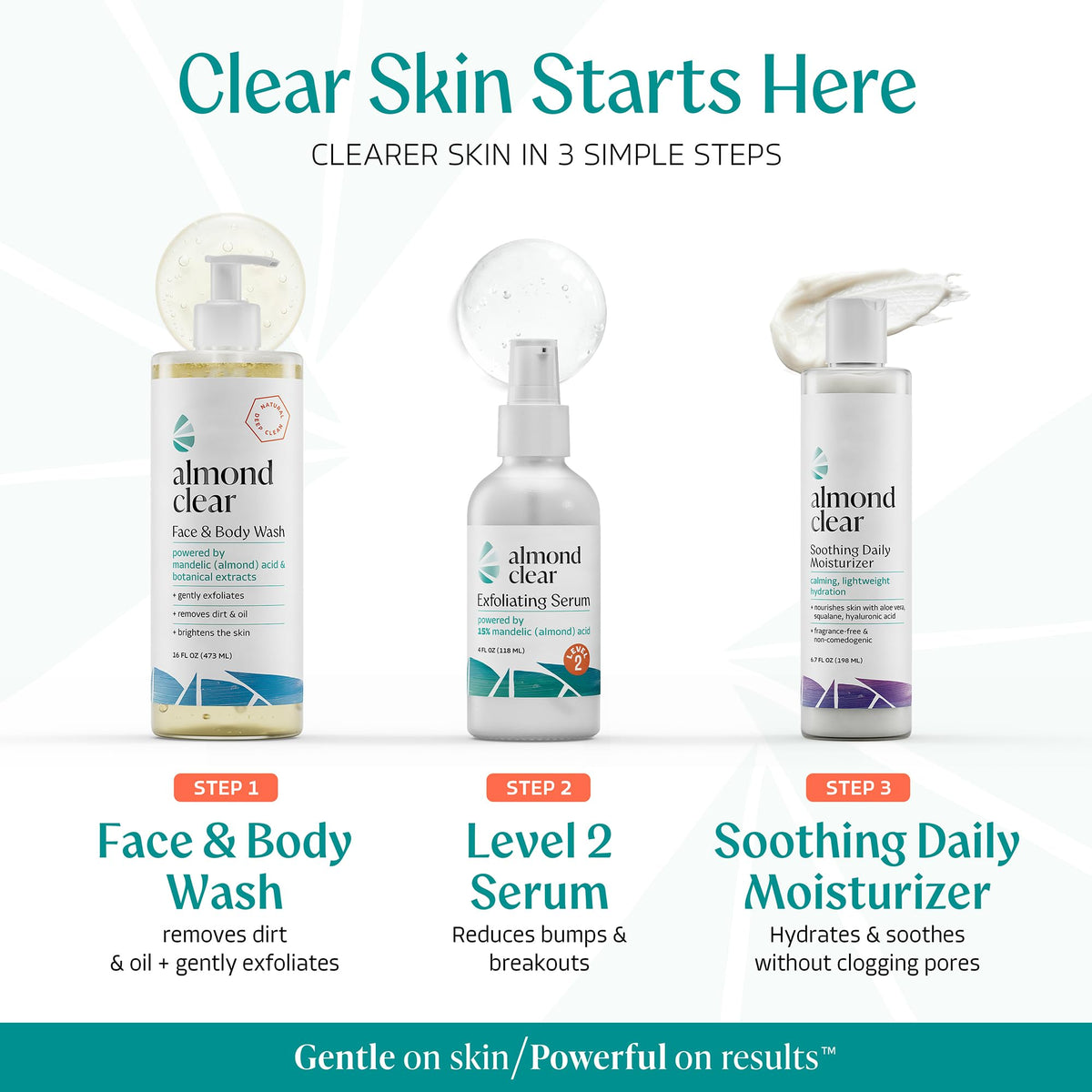 Almond Clear body clearing serum box packaging