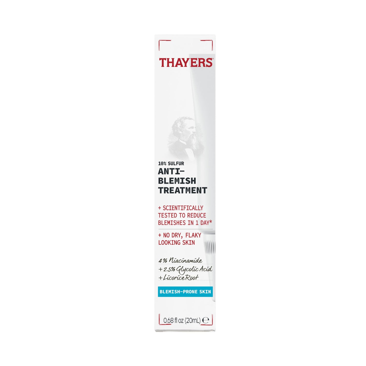 Thayers ten percent sulfur acne spot treatment packaging details