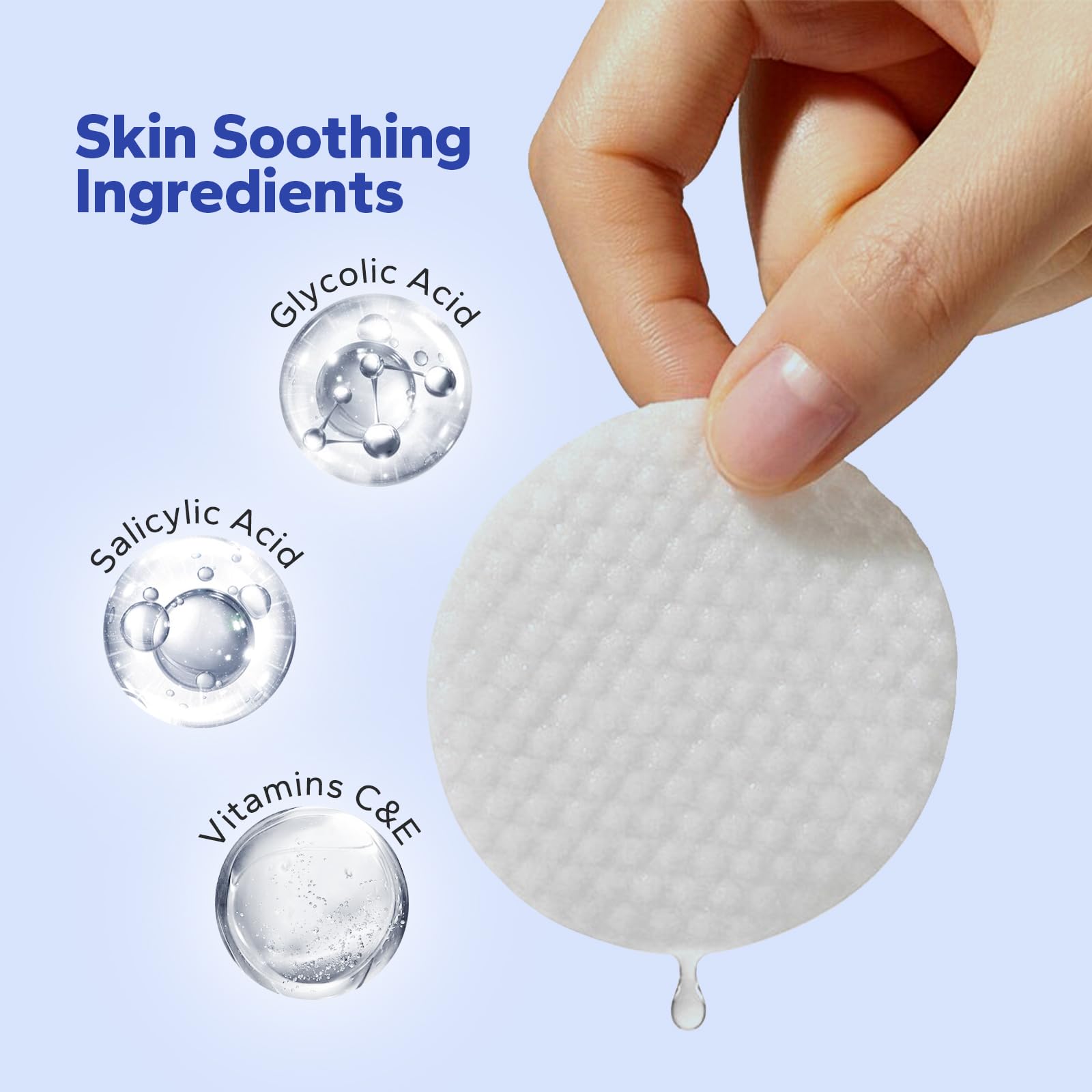 Texture shot of the pre-soaked SilkyShark exfoliating peel pads for facial skin renewal.