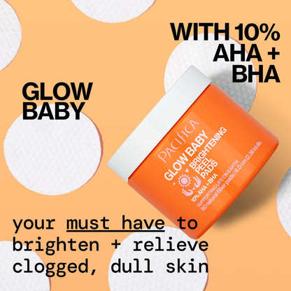 Fragrance free glycolic acid and salicylic acid pads texture side