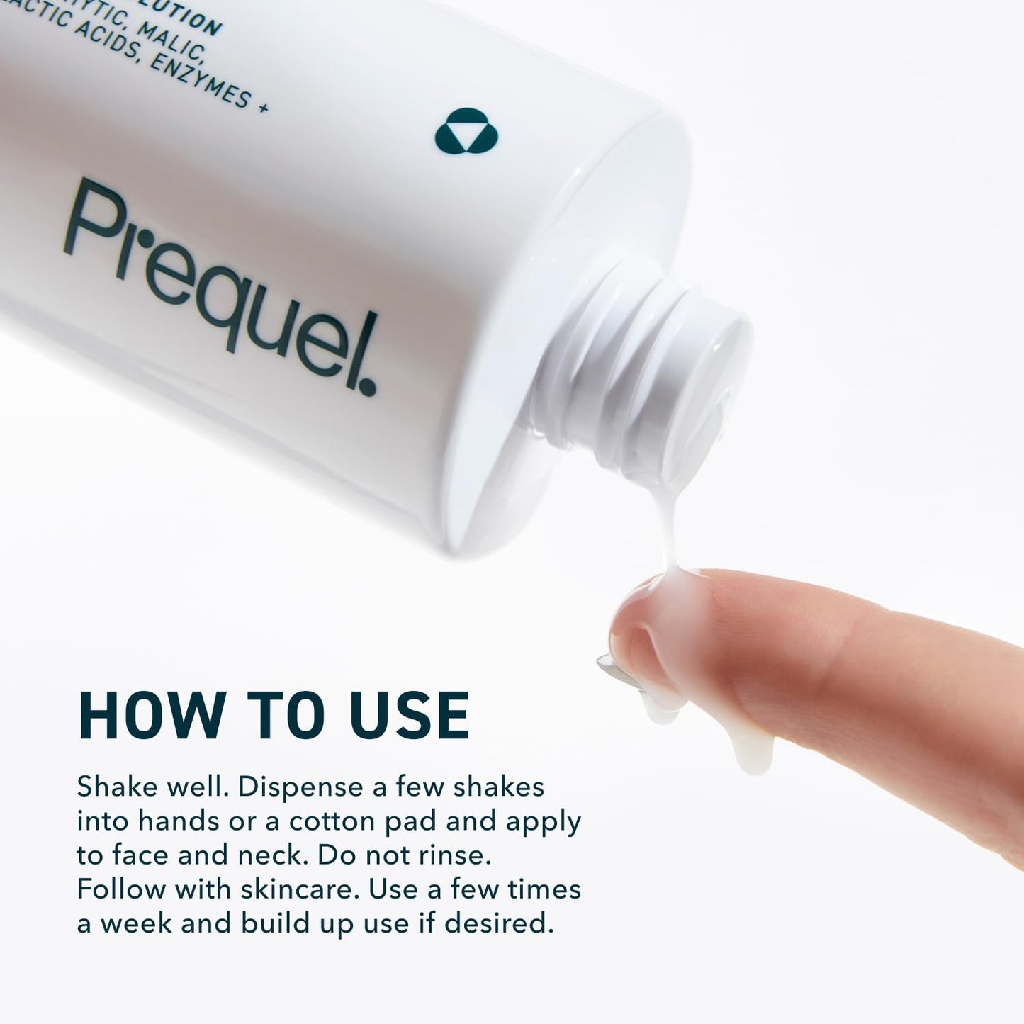 Prequel skin pore minimizing solution bottle showcasing the professional grade skincare packaging