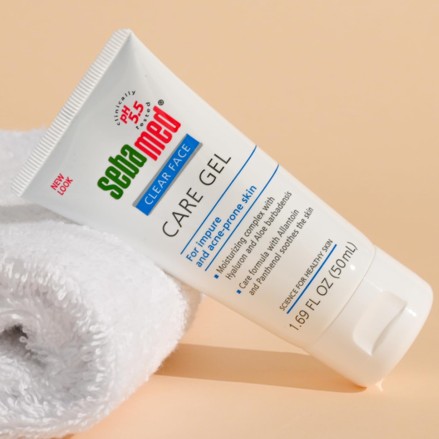 Sebamed Clear Face Care Gel 50ml tube cap and nozzle
