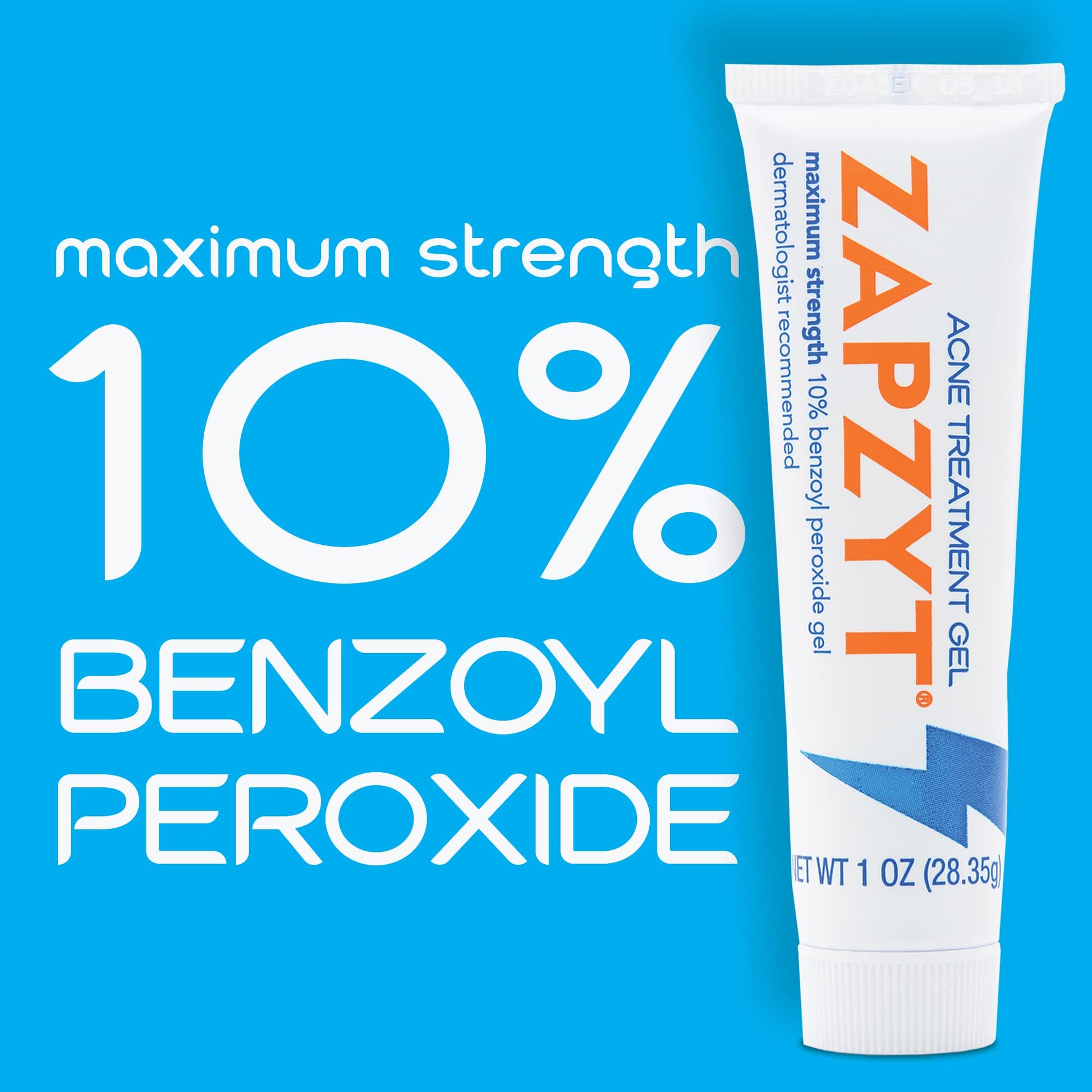 Texture of Zapzyt clear acne treatment gel on a surface