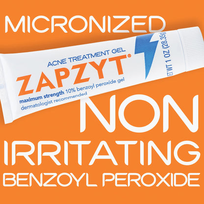Zapzyt acne treatment gel 1 ounce tube packaging details
