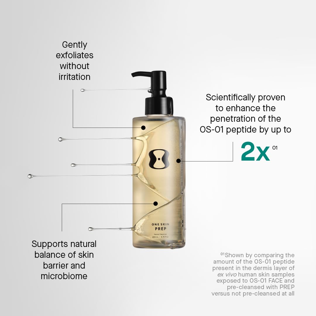 OneSkin Prep Facial Cleanser packaging and bottle