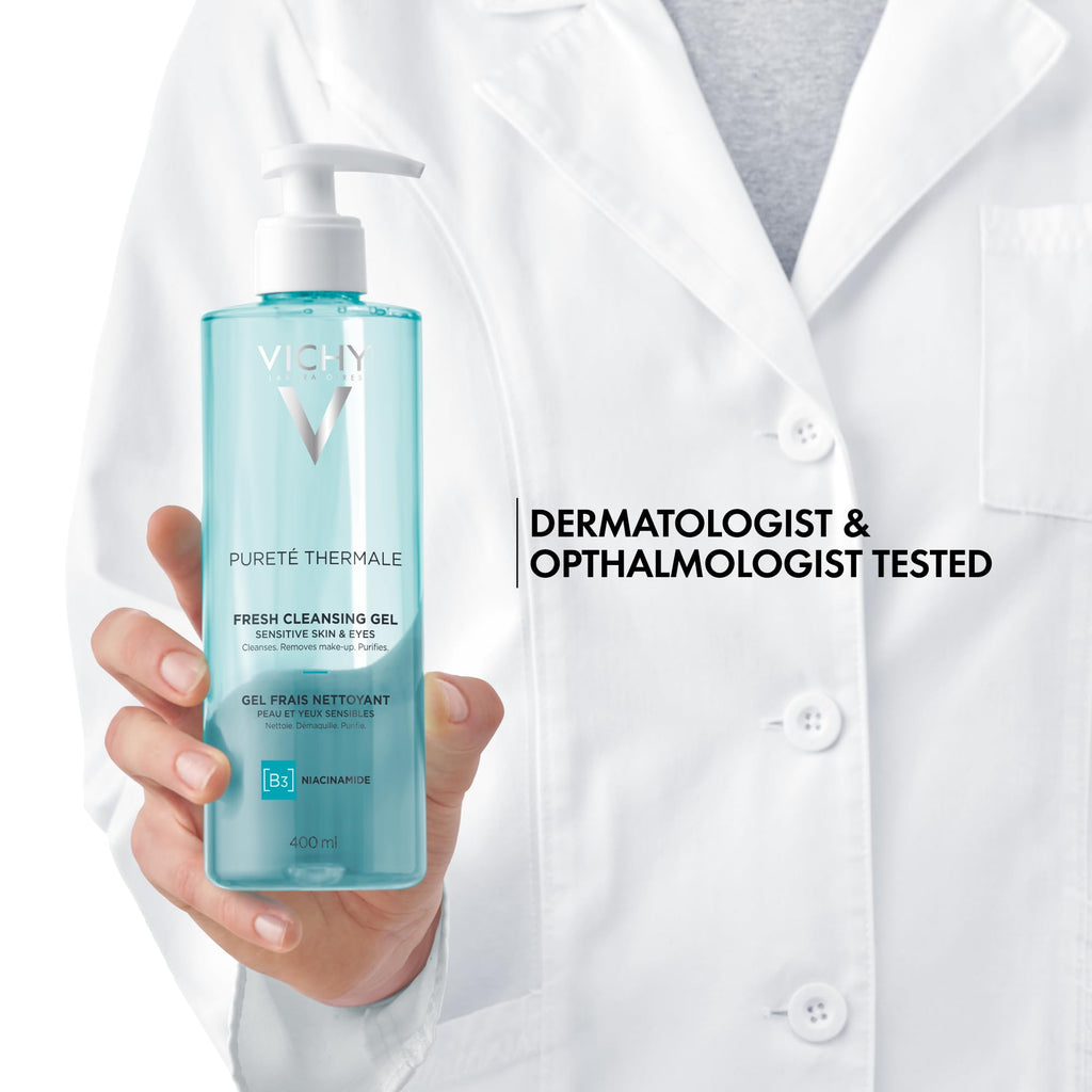 Vichy Purete Thermale Fresh Cleansing Gel translucent bottle texture