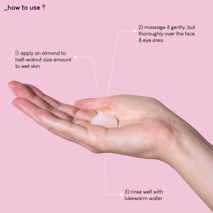 Geek and Gorgeous Jelly Joker cleanser application on skin