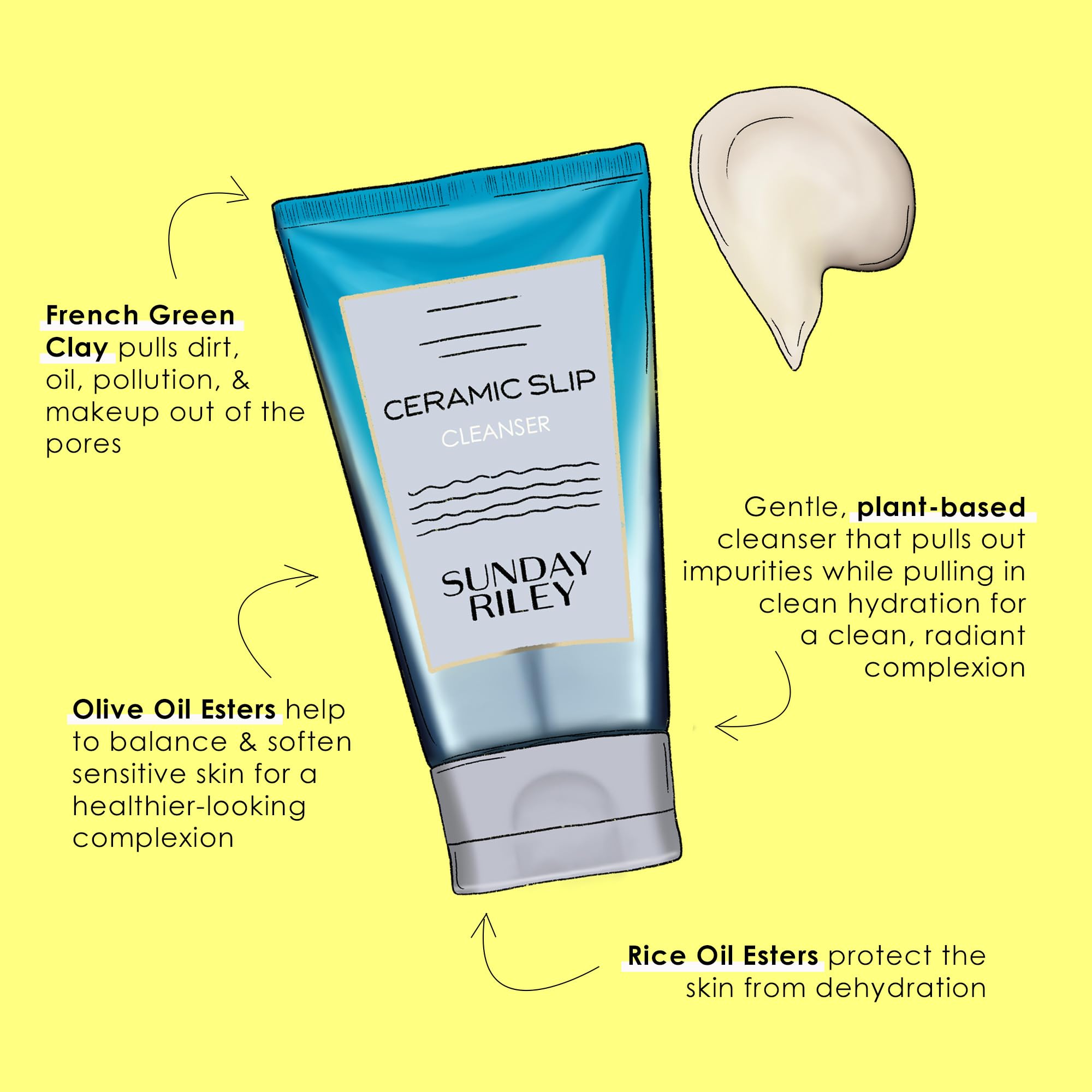 Sunday Riley Ceramic Slip Cleanser for daily pore care