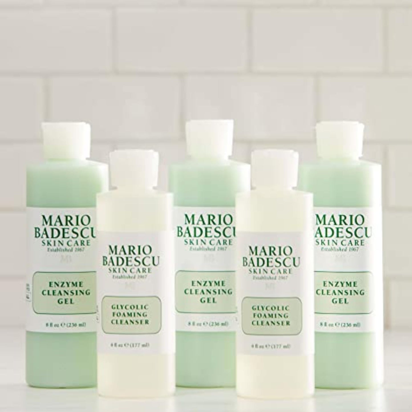 Clear gel consistency of Mario Badescu facial cleanser