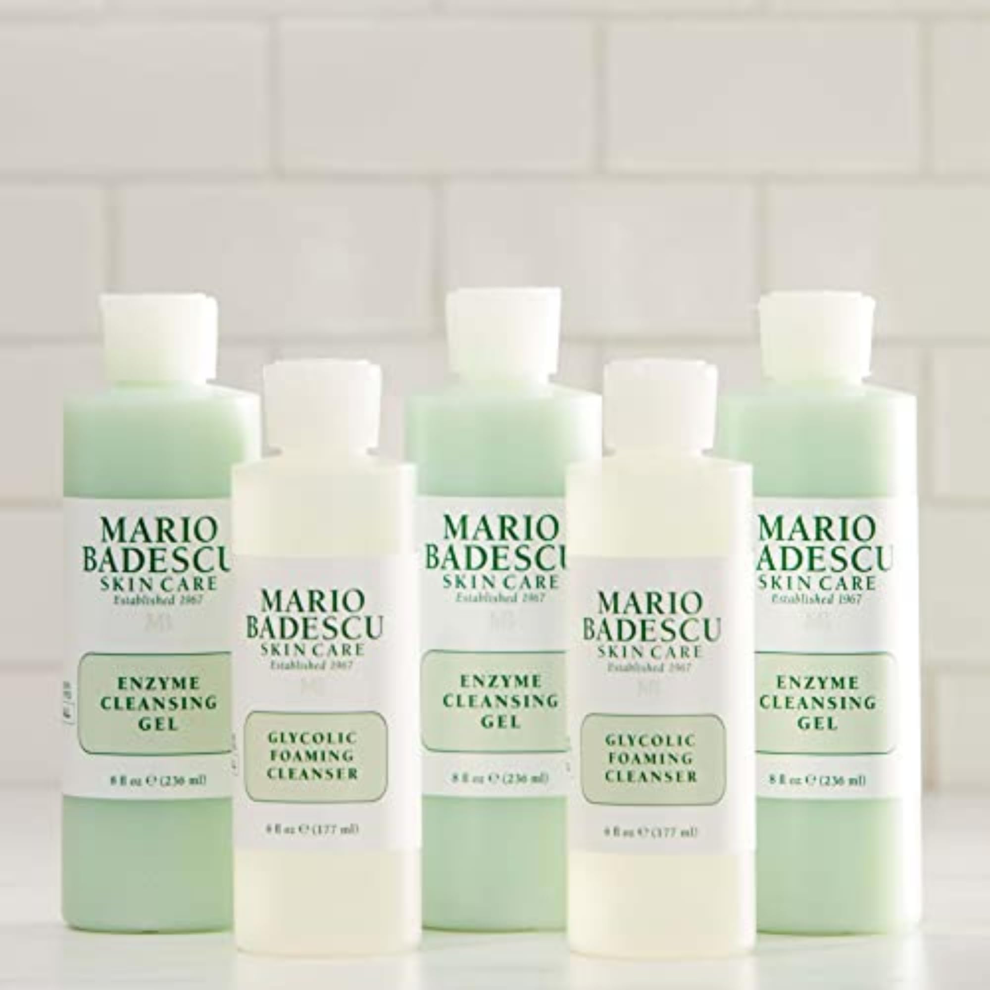 Clear gel consistency of Mario Badescu facial cleanser