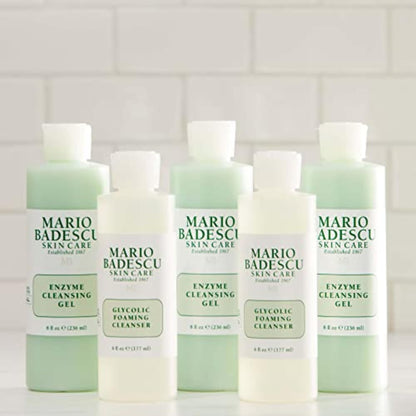 Clear gel consistency of Mario Badescu facial cleanser