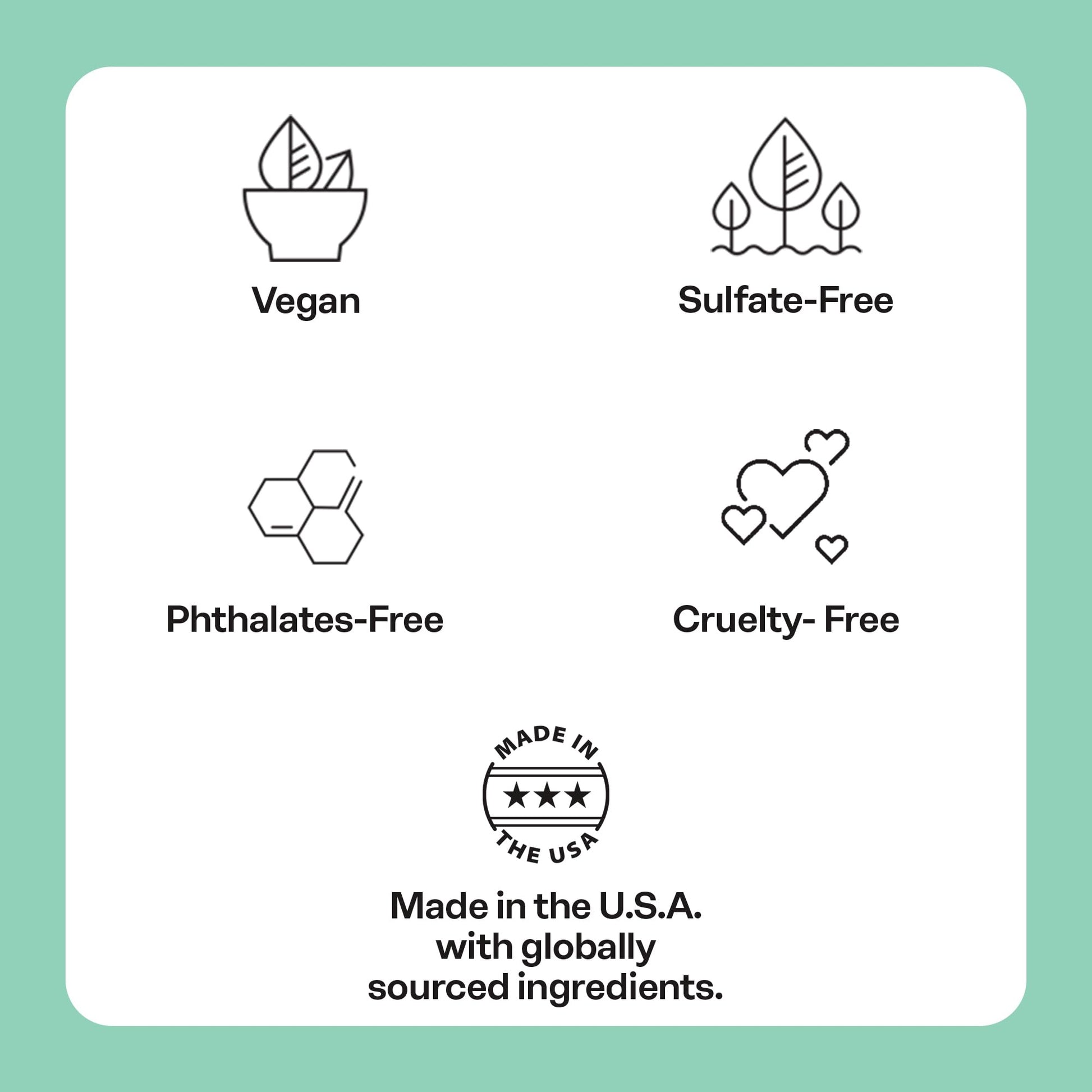 Back label of Mario Badescu Enzyme Cleansing Gel with details