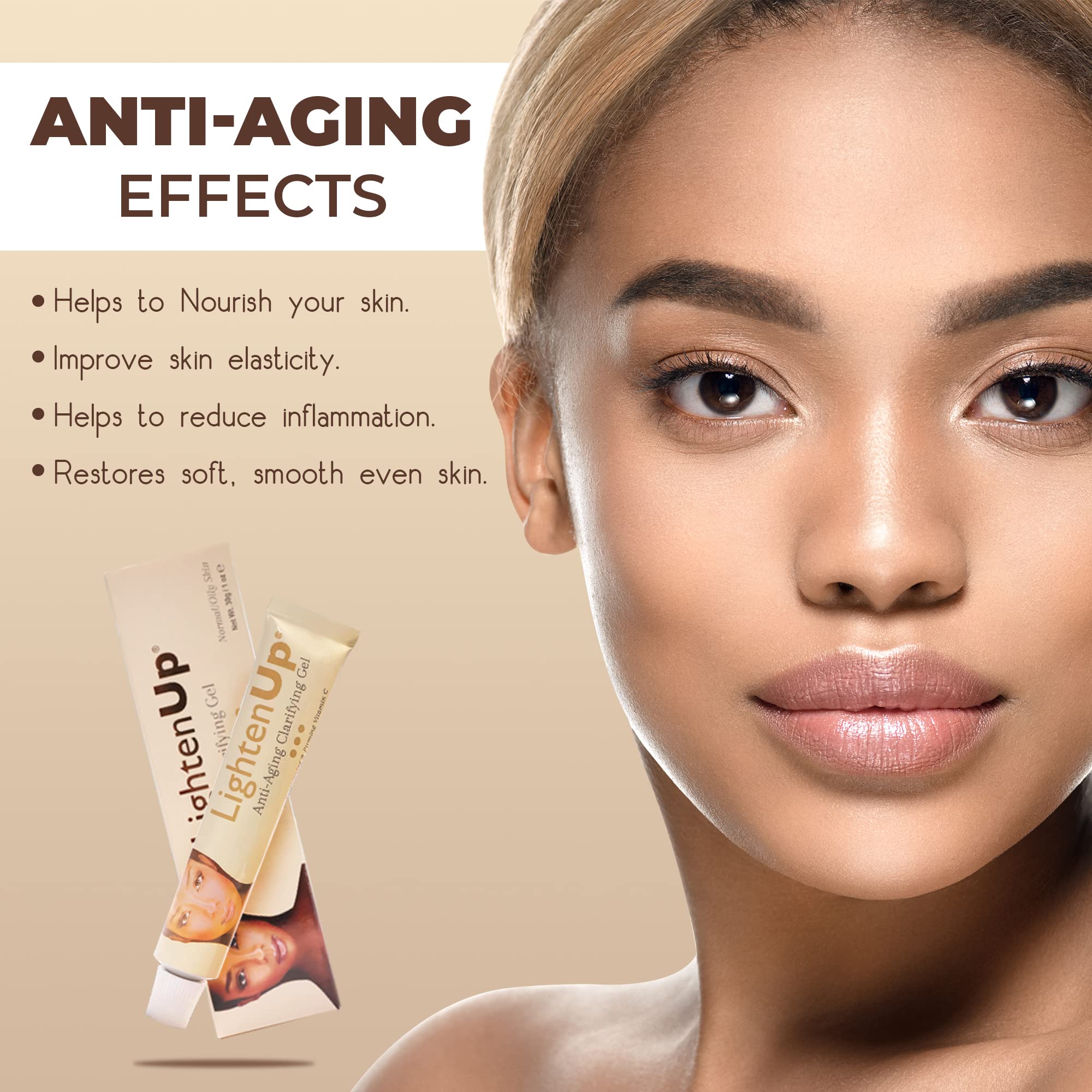 Authentic Omic Lighten-Up anti-aging gel texture demonstration