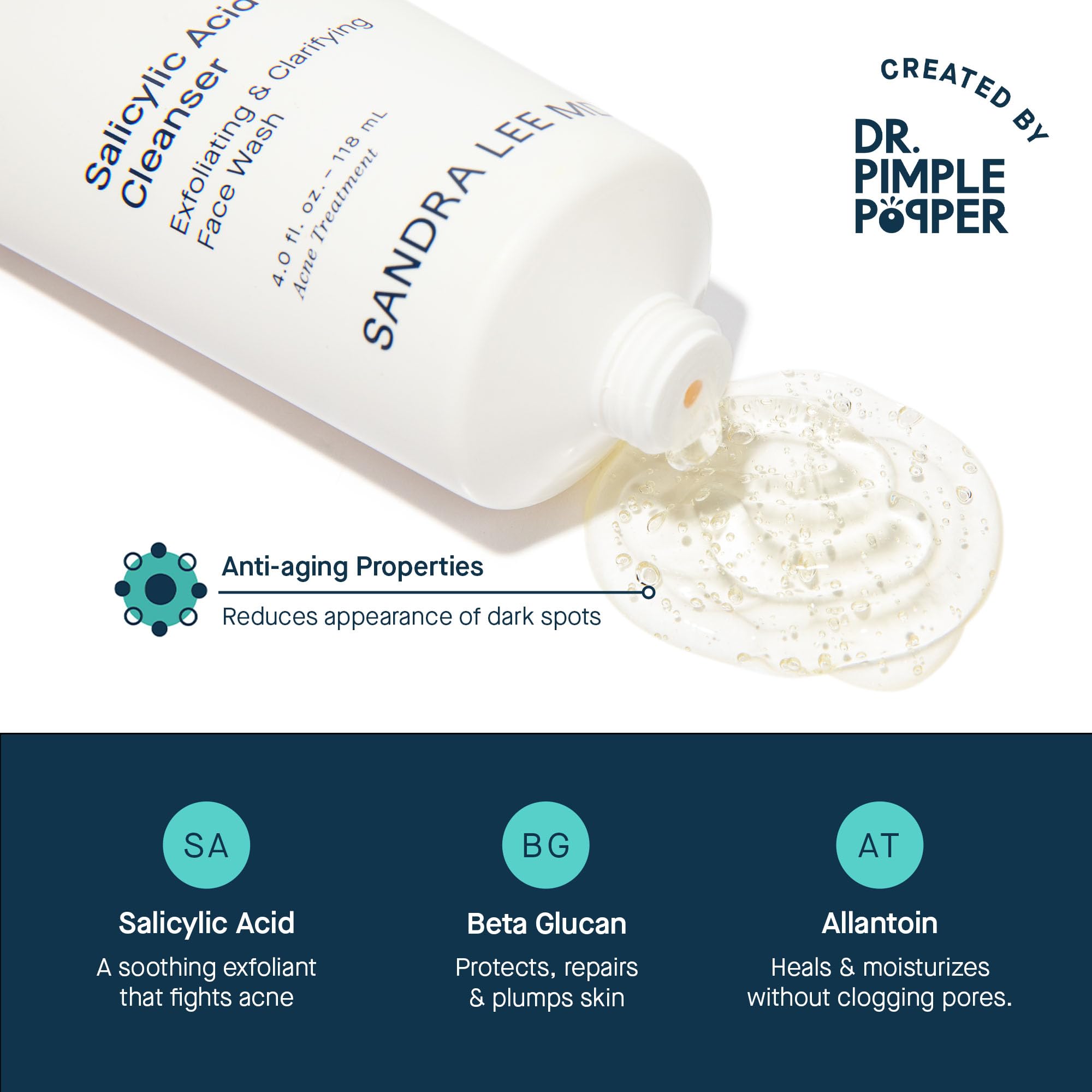 Dermatologist developed salicylic acid cleanser for blackheads