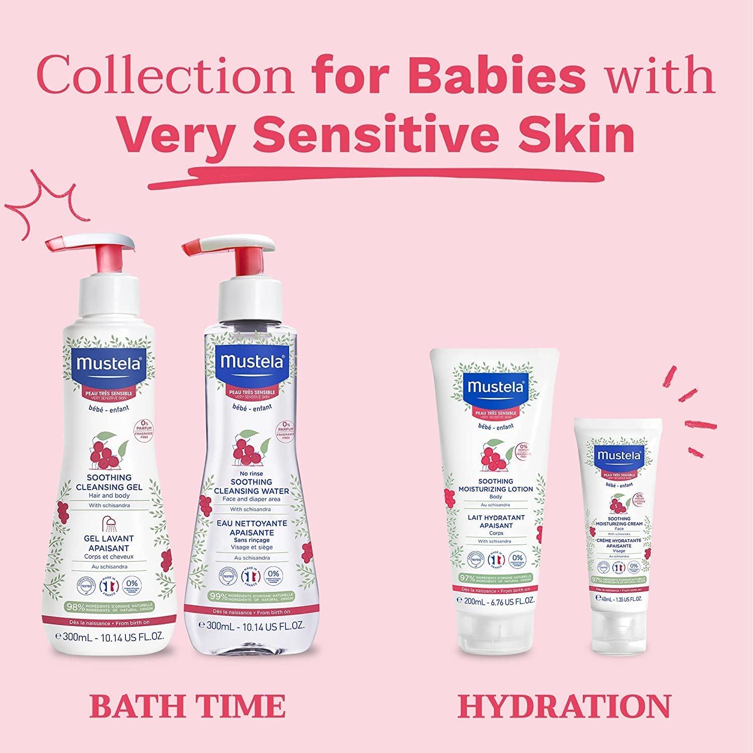 Authentic Mustela baby cleansing gel imported product