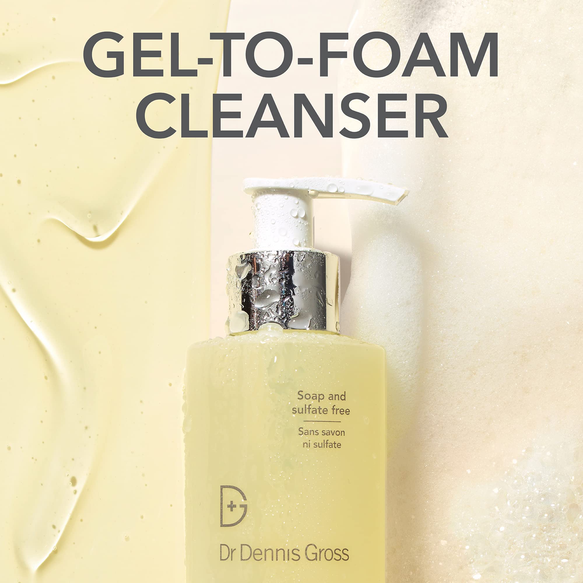 Back label of Dr Dennis Gross Alpha Beta cleansing gel