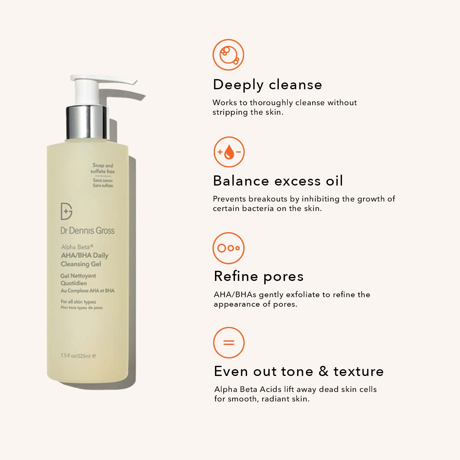Applying Dr Dennis Gross cleansing gel to skin