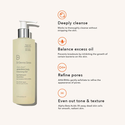 Applying Dr Dennis Gross cleansing gel to skin