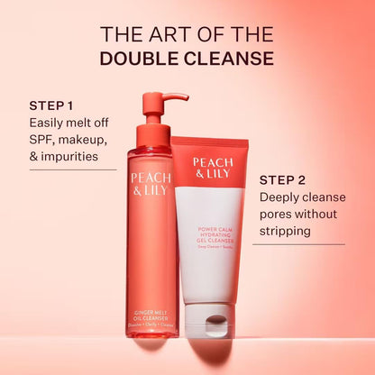 Peach and Lily gentle gel cleanser application demonstration