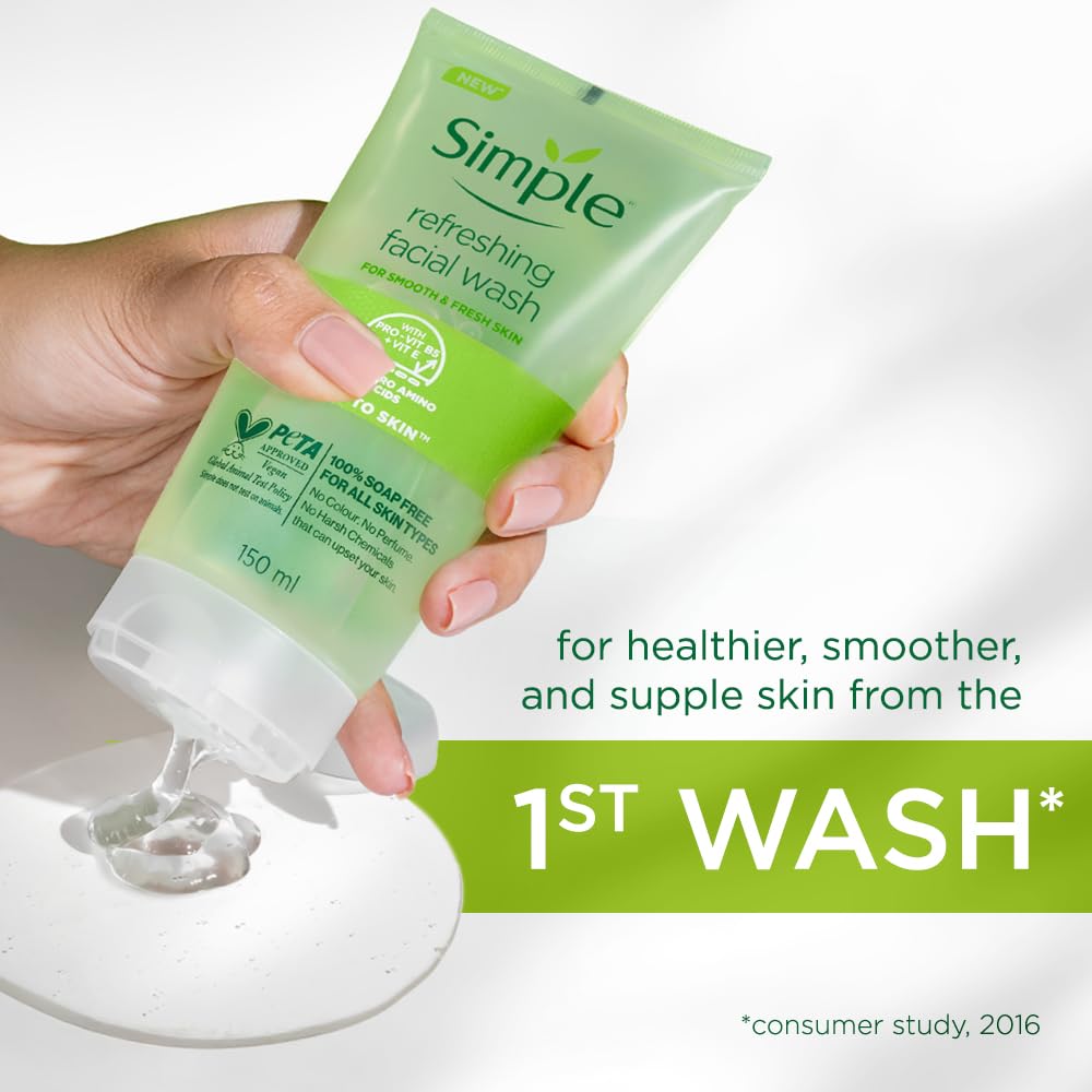 Simple facial wash gel for sensitive skin application