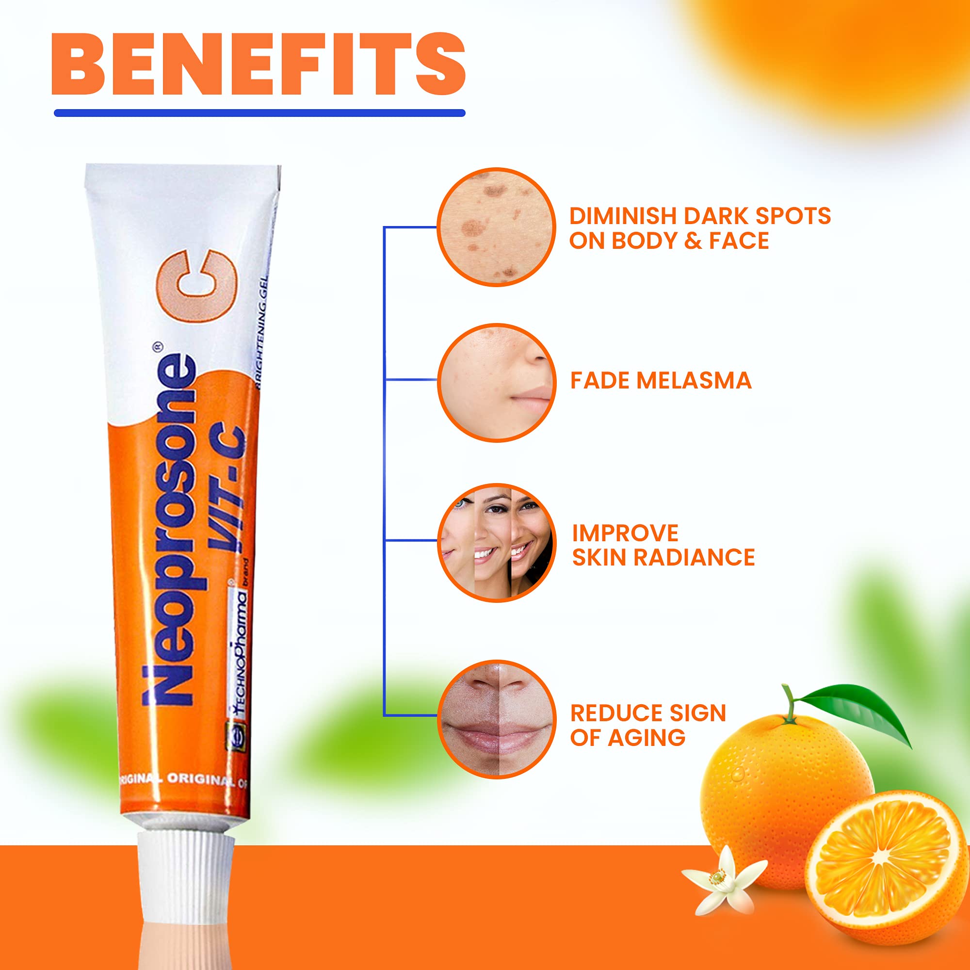 Texture swatch of Neoprosone Vitamin C gel cream