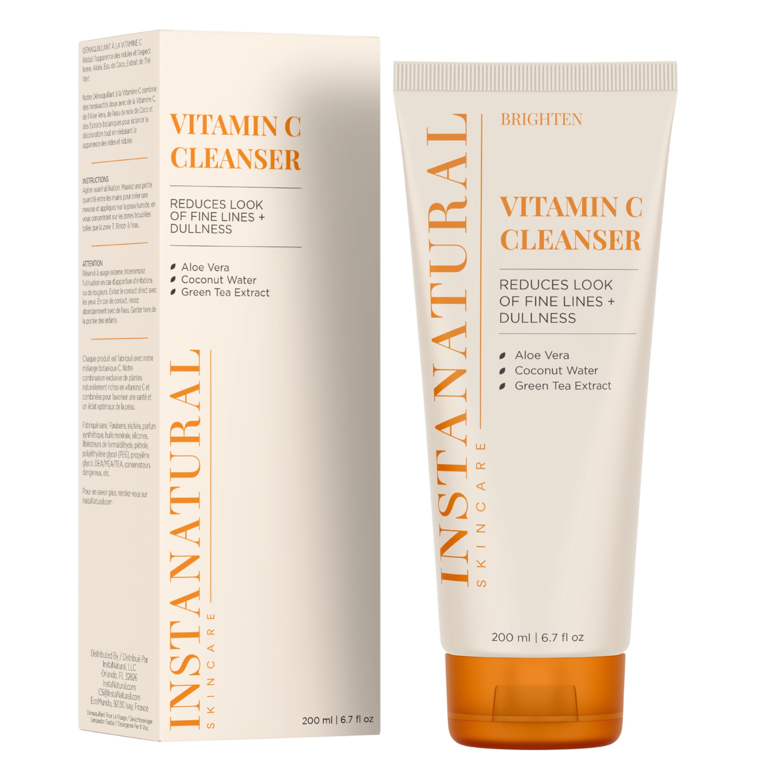 InstaNatural Vitamin C Face Wash 6.7 fluid ounce tube