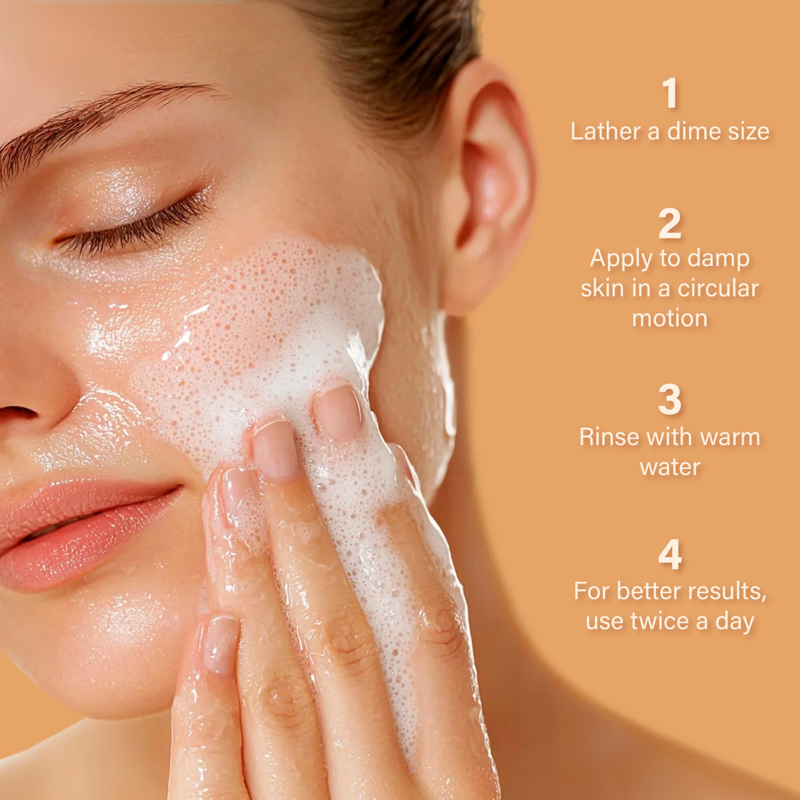 InstaNatural brightening face wash packaging details