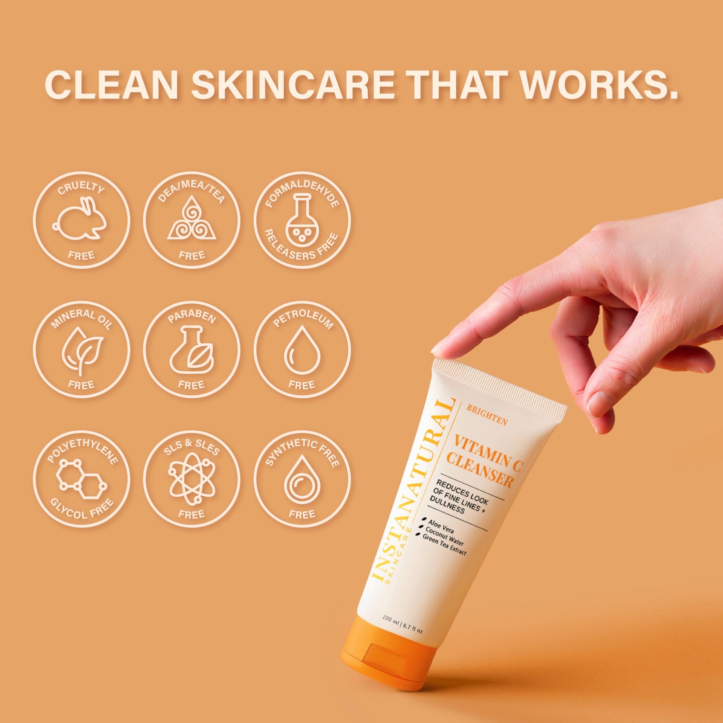Authentic InstaNatural skincare product collection