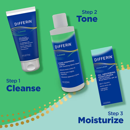 Differin hydrating face wash texture and bottle branding