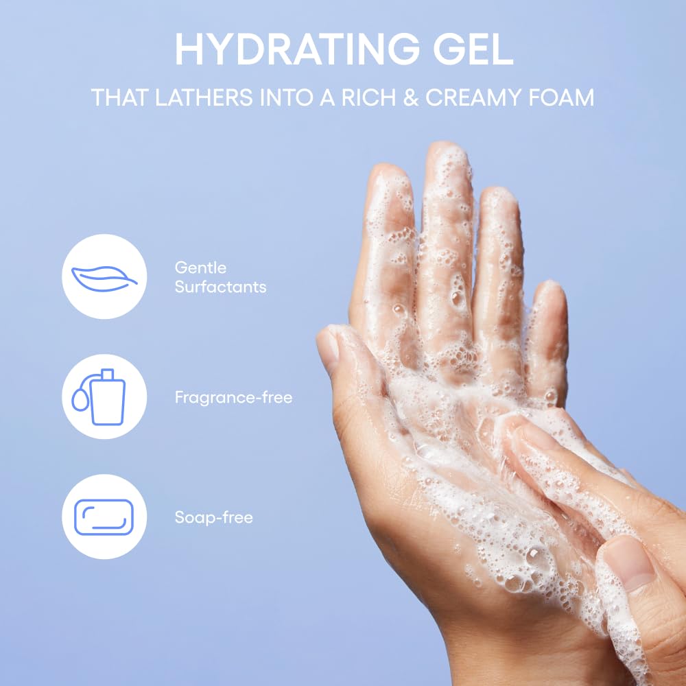 Top view of Laneige Water Bank Gentle Gel Cleanser packaging