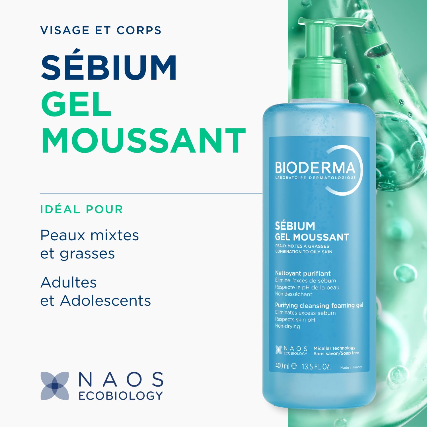 Bioderma Sebium 500ml pump bottle for oily skin