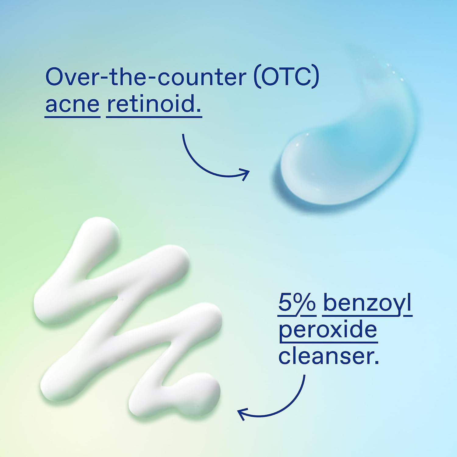 Detailed view of the Differin acne regimen treatment system components
