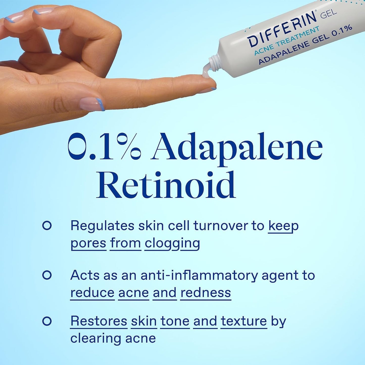 Authentic Differin USA imported acne skin care kit bottle and tube